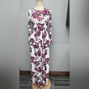 Elegant Floral Long Sleeve Dress